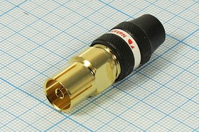 Разъем TV розетка, 4-7мм, на кабель, металл, винт