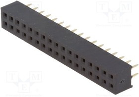PBD2-34 (DS1026-05-2x17S8BV), гнездо на плату 2ряда шаг2,0мм