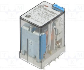 553490480040, Миниатюрные реле общего назначения, Втычные, Контакты AgNi, 4CO 7A, блокируемая кнопка