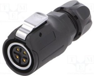 MRDBN04M17000, Вилка, Разъем: круглый, MRD, PIN: 4, gold flash, 10А, пайка, "мама" MRDBN04M17000, Вилка, Разъем: круглый, MRD, PIN: 4, gold flash, 10А, пайка, "мама"