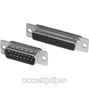 5-747912-2, Разъем D-Sub 25 контактов шаг 1.38мм монтаж на кабель 25 терминалов 1 порт лоток