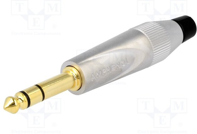 TS3PN-AU, Phone Connectors MONO PHONE PLUG 1/4 INCH GOLD