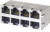 85727-1003, 85727 Series Female RJ45 Connector, Through Hole, Cat5, Cat5e