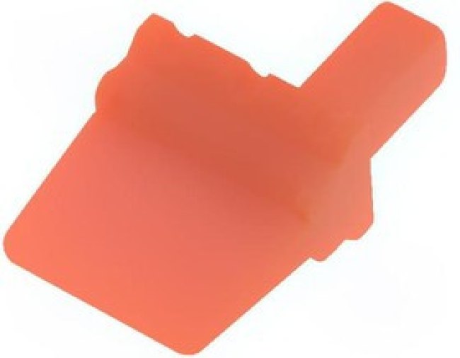 AWM-6P, Connector Accessories Wedge Lock Straight Thermoplastic Orange