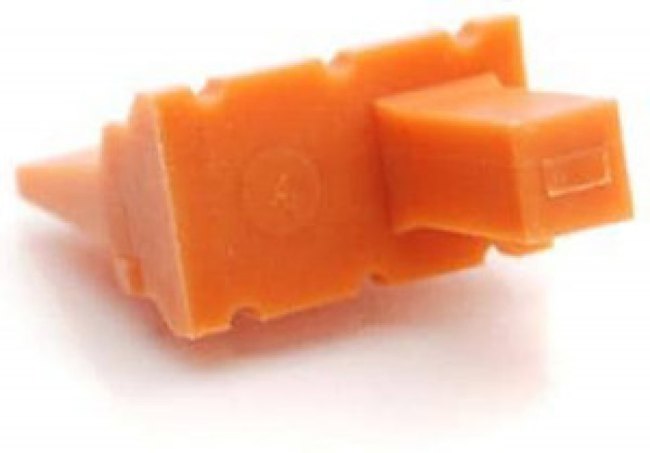 AWM-6P, Connector Accessories Wedge Lock Straight Thermoplastic Orange