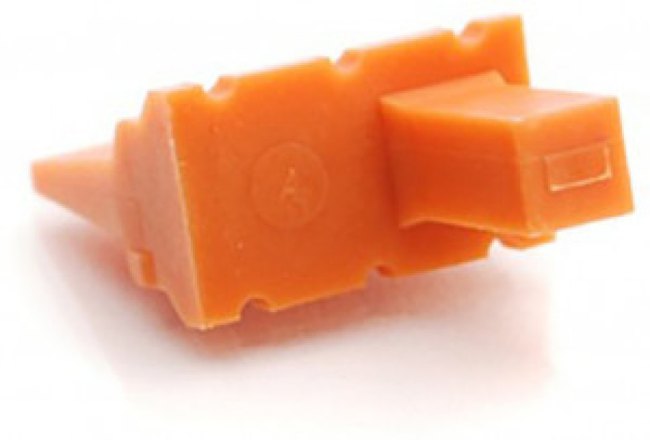 AWM-6P, Connector Accessories Wedge Lock Straight Thermoplastic Orange