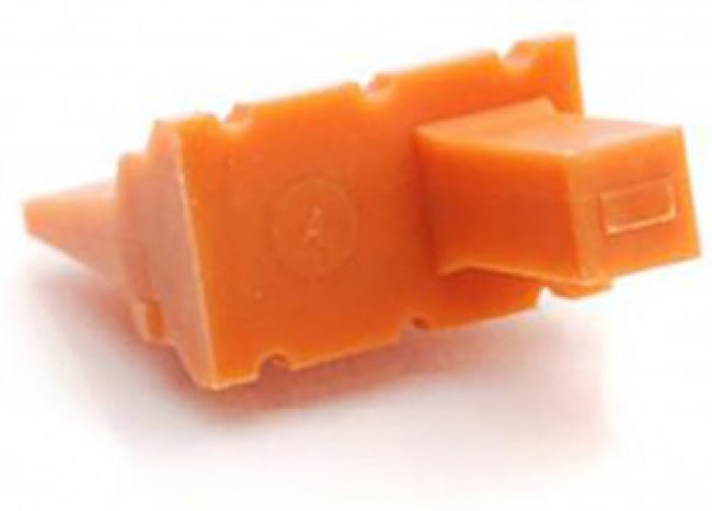 AWM-6P, Connector Accessories Wedge Lock Straight Thermoplastic Orange