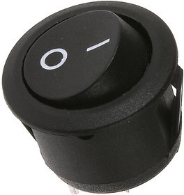 MRS-101-9C3-B, Переключатель черный ON-OFF (6A 250VAC) SPST 2P, черная клавиша