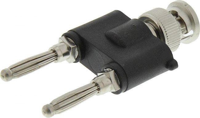 J01008A0626, Tee RF Adapter BNC Plug to Banana Plug