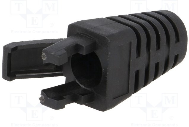 2532 01 SCHWARZ, GROMMET, PVC, RJ45 PLUG