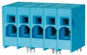 TBL008-1000-05BE, Fixed Terminal Blocks Terminal block, screwless, 10.0, Horizontal, 5, Blue