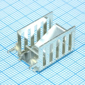 FK261MI220V, (Cu), Радиатор пассивный для корпуса TO-220 вертикальный медный