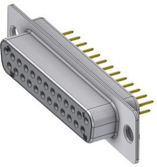 DT25SY/2, D-Sub socket, Socket, DB-25, Radial Leads