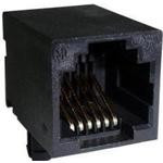 RJE0166002, Conn Modular Jack F 12 POS 2.03mm Solder RA Thru-Hole 12 Terminal 2 Port