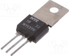 NTE269, Транзистор: PNP, биполярный, Дарлингтон, 50В, 2А, 10Вт, TO202N