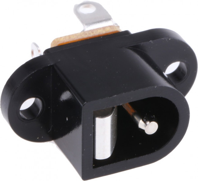 NEB/J21, Гнездо, питания DC, "папа", 5,5/2,1мм, с выключателем, пайка