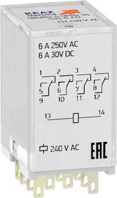 Реле промежуточное OptiRel G RP55-34-24D-6-CO/TIL КЭАЗ 324483 Реле промежуточное OptiRel G RP55-34-24D-6-CO/TIL КЭАЗ 324483