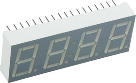 CA56-11GWA, Индикатор зеленый, 14.2мм 4х7, 10.5мКд общий анод