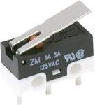 ZMCJF7P0T, Switch Snap Action N.O./N.C. SPDT Pin Plunger 3A 125VAC 30VDC 1.47N Thru-Hole PC Pins Bulk