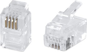 Телефонный коннектор для телефонных трубок 100 шт 4P4C