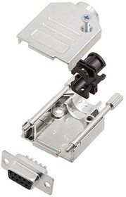 6355-0002-11, DE-9 Socket D-Sub Connector Kit, Steel