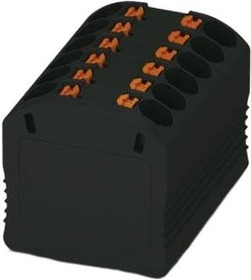 3002894, DIN Rail Terminal Blocks PTFIX 12X1,5-G BK 1.5mm2 adhesive mnt