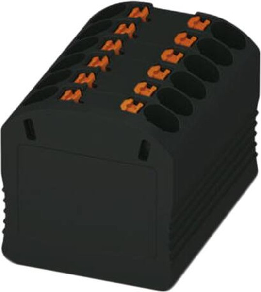 3002894, DIN Rail Terminal Blocks PTFIX 12X1,5-G BK 1.5mm2 adhesive mnt