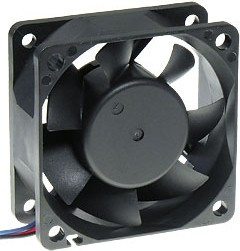 EC6025M12SA, Вентилятор 12 в, 60х60х25мм , подш. скольжения, 4500 об/мин, 3pin