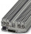 3038451, ST 2.5-QUATTRO-TG Series Grey DIN Rail Terminal Block, Single-Level, Spring Clamp Termination