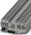 3038451, ST 2.5-QUATTRO-TG Series Grey DIN Rail Terminal Block, Single-Level, Spring Clamp Termination