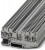 3038451, ST 2.5-QUATTRO-TG Series Grey DIN Rail Terminal Block, Single-Level, Spring Clamp Termination
