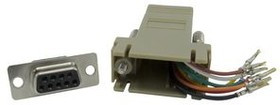 RND 205-00940, D-Sub Adapter, D-Sub 9-Pin Socket / RJ45 Socket