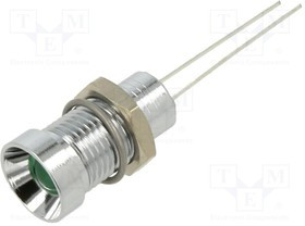 19070001, Индикат.лампа: LED; мигающий; зеленый; 3,5-13ВDC; O8мм