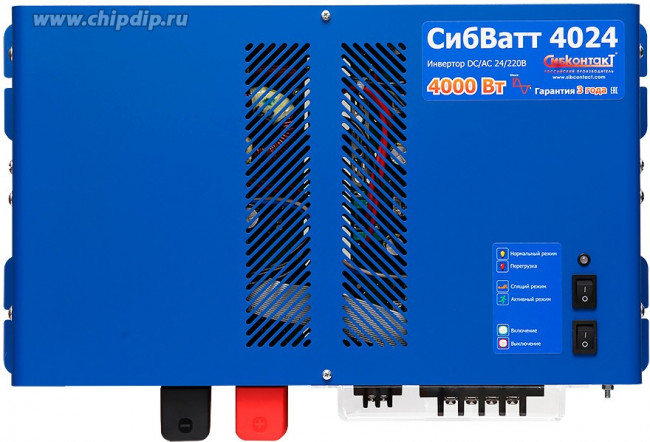 СибВатт 4024 инвертор, преобразователь напряжения DC/AC, 24В/220В, 4000Вт СибВатт 4024 инвертор, преобразователь напряжения DC/AC, 24В/220В, 4000Вт