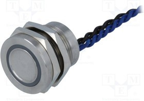 PS193P10YSS1B12T, Переключатель: пьезоэлектрический, Пол: 2, SPST-NO, 0,2A/24ВAC