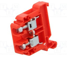 ZG-G10-RD, Соединитель: на рейку, 0,5-10мм2, Кол-во полюс: 1, клеммы: 2, TS35