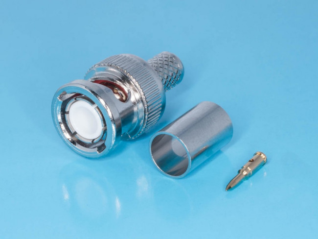 BNC-C6P, Разъем BNC вилка на кабель RG-6, обжимной