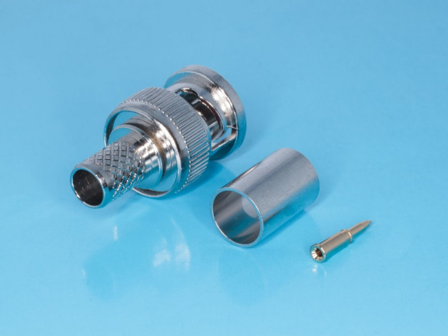 BNC-C6P, Разъем BNC вилка на кабель RG-6, обжимной