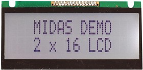 MC21605FA6WE-GPTLW, Буквенно-цифровой ЖКД, 16 x 2, Черный на Сером, 5В, Параллельный, Английский, Евро MC21605FA6WE-GPTLW, Буквенно-цифровой ЖКД, 16 x 2, Черный на Сером, 5В, Параллельный, Английский, Евро