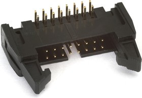 SCM-16R (DS1011-16R) (IDCC-16MR), Вилка на плату угловая с защелкой 16pin