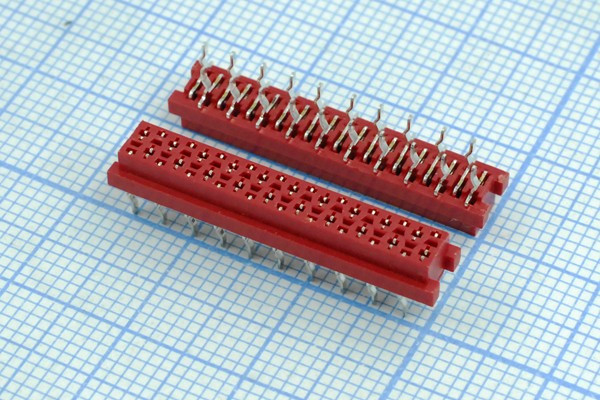 Разъем (Micro Match) MM-20FS розетка, шаг P1.27, контакты 20P, на плату, MM-20FS