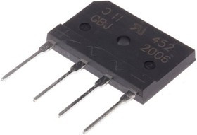 GBJ2006-F, Diodes Inc, Bridge Rectifier, 20A 600V, 4-Pin GBJ