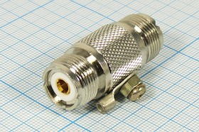 Переходник гнездо UHF - гнездо UHF - винт заземления; №9108 гн UHF-гн UHF\1T-винт заземления\[переход]