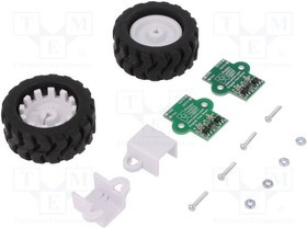 POLOLU-1218, Колесо с энкодером, черный / белый, Ось: D профиль, Кол-во шт: 2