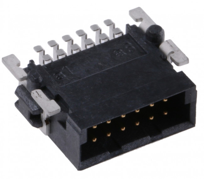 154763 / 154763-E, SMC Series Right Angle Surface Mount PCB Header, 12 Contact(s), 1.27mm Pitch, 2 Row(s), Shrouded 154763 / 154763-E, SMC Series Right Angle Surface Mount PCB Header, 12 Contact(s), 1.27mm Pitch, 2 Row(s), Shrouded