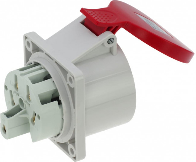 Встраиваемая розетка 32A/400V/3P+N+E/IP44, фланец 75x75 CA3451 Встраиваемая розетка 32A/400V/3P+N+E/IP44, фланец 75x75 CA3451