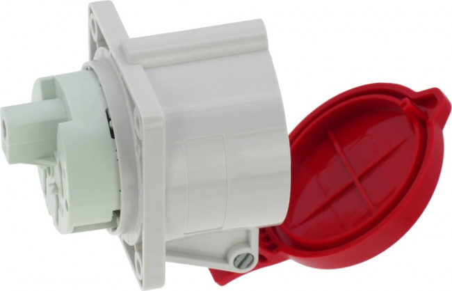 Встраиваемая розетка 32A/400V/3P+N+E/IP44, фланец 75x75 CA3451 Встраиваемая розетка 32A/400V/3P+N+E/IP44, фланец 75x75 CA3451