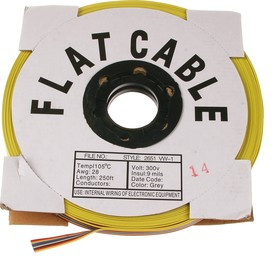 DS1058-20 (FRC-20-30C), Кабель плоский цветной 1.27мм, 20 жил [бухта-1 М.]