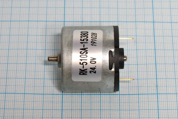 Электродвигатель 24В, 6250 оборотов/мин; №двиг36 двиг 24В\0,36А\лев\6250\ 34x29m45\RK-510SA-15380