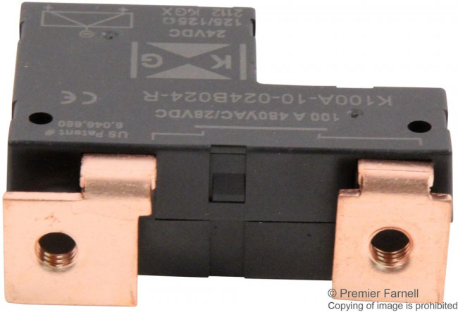 K100A-10-024B024-R, RELAY, SPST-NO, 277VAC, 100A